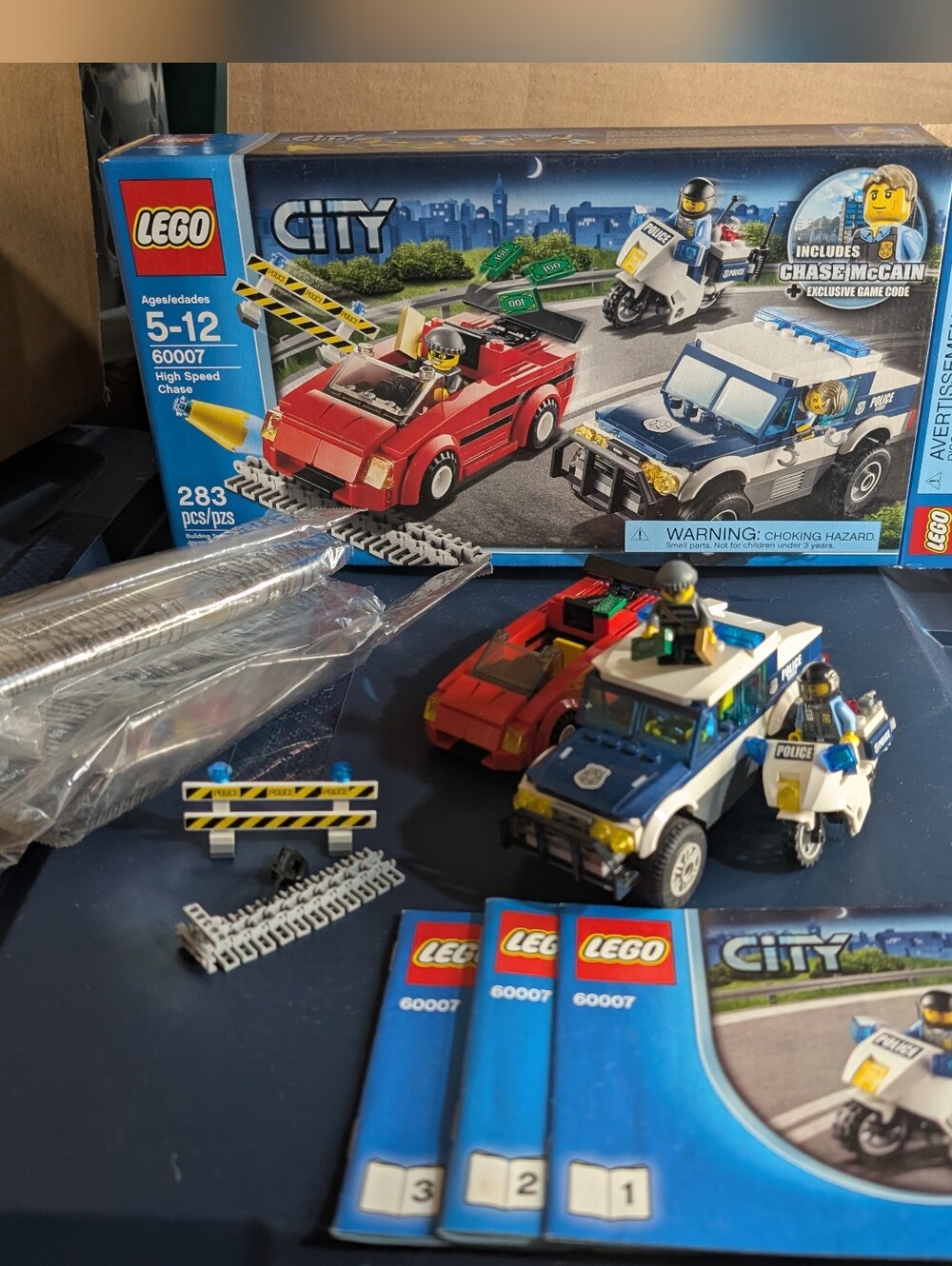 LEGO City 60006 60007 High Speed Chase Police ATV COMPLETE